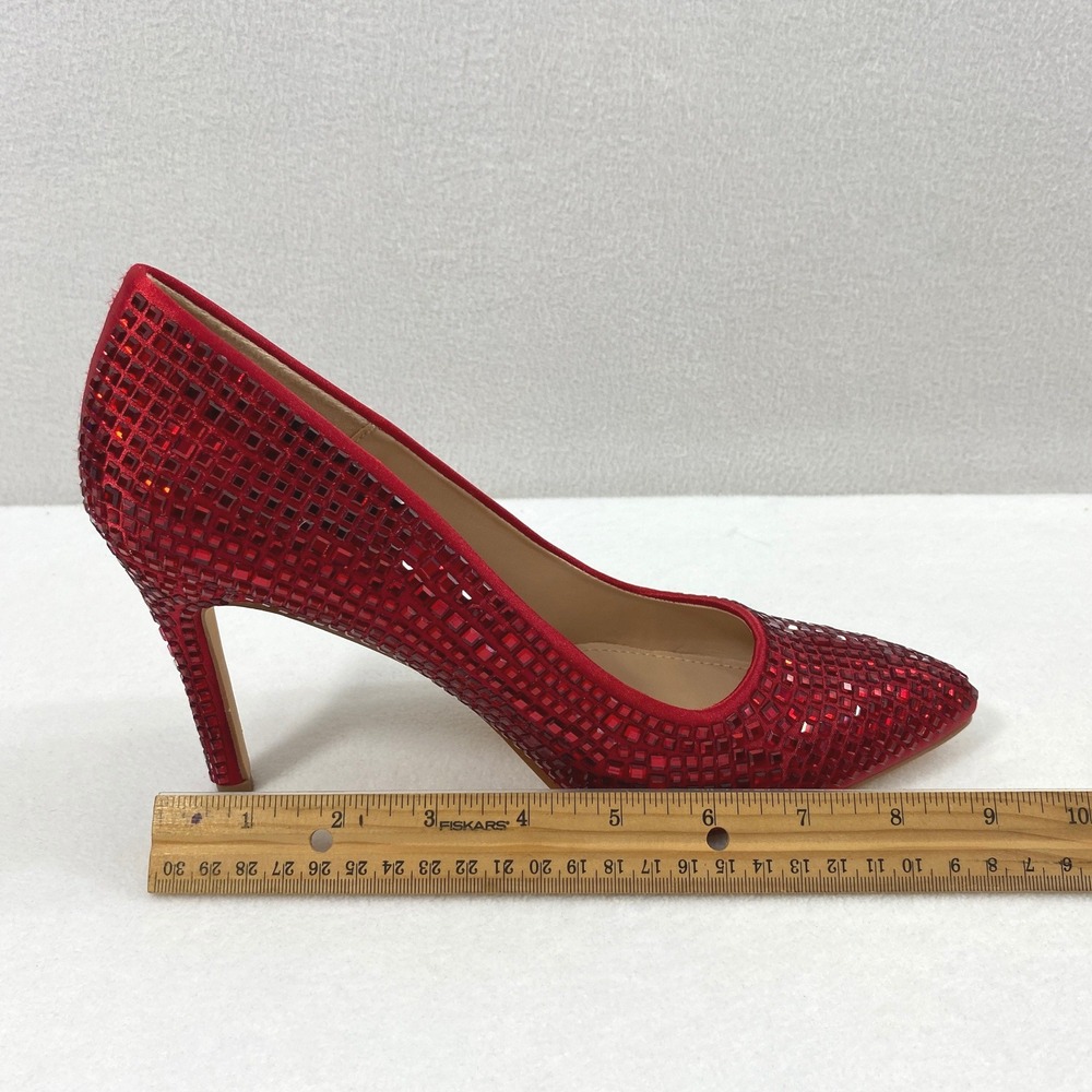 Lauren Lorraine Pumps Womens 10 Dazzle Red Embellished Stiletto Heels Glam Party - Picture 12 of 13